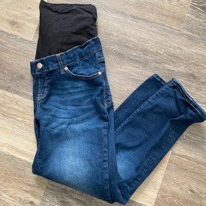 Gap Maternity True Waistband Full Panel Vintage Slim Jeans Dark Indigo Size 28
